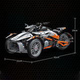 Creative Expert High-tech Super Speed Sports Racing Motorcycle 1228pc Moc Brick Technical Model Building Blocks Boys Toys 88013