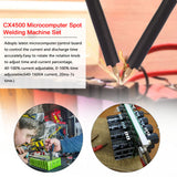 1600A Spot Welder Adjustable Microcomputer 18650 Battery Spot Welding Machine Set 20ms-1s Time for 0.25mm Nickel Plate EU Plug