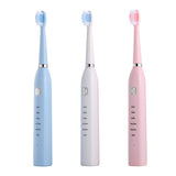 Electric Toothbrush USB 4 Replacement Heads 6 Cleaning Modes