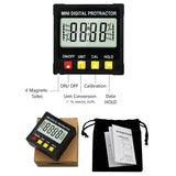 Digital Level Angle Gauge Angle Finder Protractor Inclinometer Level Box with Magnet Rotatable Backlit Display Data Hold