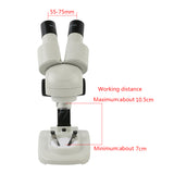 10X/20X 20X/40X Stereo Microscope Binocular Microscope LED Illumination For PCB Soldering Phone Repair Kids Education