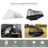 Ultralight Outdoor Camping Tent Backpacking Tent 2 Person Waterproof Tent Aviation Aluminum Support Portable Sleeping Bag Tent