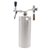 One-piece Stainless Mini Keg Beer Spear Fit EU Flow Control Beer Faucet Include 30cm Silicone Hose, NO Faucet No CO2 Regulator