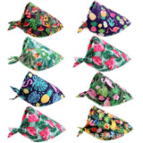 8pcs Dog Pet Summer Bandana Tropic Pattern Dog Bandana Triangle Dog Bib Scarf