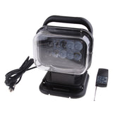 LED Marine Remote Control Spotlight Truck Car Boat Search Light - Black