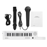 37-Key Electronic Keyboard Piano Guitar-Shaped Children's Piano with Shoulder Strap Mini Microphone Audio &amp; Headphone Jack