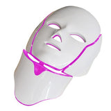 7 Colors LED Mask Light Therapy Facial Mask with Neck Skin Rejuvenation Anti-aging Beauty Therapy Skin Care Whitening Instrument