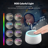Desktop Rechargeable White Noise Machine Sleep Therapy Sound Machine 30 Soothing Sounds  with Colorful Touch Control Night Light