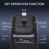 2021 Q8 TWS Bluetooth Music Bass Speaker Subwoofer Outdoor Wireless Loudspeaker Support  TF Card Hands-free Portable Bass Sound