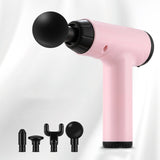 Mini Massage Gun Deep Muscle Vibration Relief Pain Relax Fitness Equipment Noise Reduction Design 4 Massage Heads Massager X104T