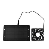 10W ABS Outdoor Solar Powered Panel Exhaust Fan Air Ventilation Vent Chicken Dog House 3000r/min Black