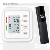 Automatic Blood Pressure Monitor Digital Infrared Thermometer Arm Tensiometer Sphygmomanometer Home Health Care Equipment White