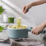 AJL-A1501 Electric Cooking Pot 220V Desktop Mini Hot Pot 1.5L Ceramic Glaze Non-Stick Multi Cooker 600W Stew Fry Boil Skillet