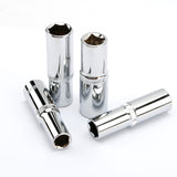6pcs 1/2 Inch Deep Sockets Set 12.5mm Square Hole 78mm Length Auto Repair Hand Tools 8 10 12 14 17 19mm