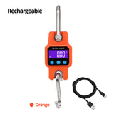 300kg/50g Electronic Weighting Hanging Scale Rechargeable Portable LCD Digital Kitchen Scales for Fishing Luggage Travel