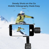 GIAUSA H4 3 Axis Gimbal Stabilizer for Selfie Stick Tripod for Smartphone Gopro Live Vlog Phone Camera Video Record Handheld