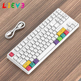 Lieve Gaming Mechanical Keyboard 87 Keys Game Blue Red Brown Switch Color Backlit Wired Keyboard For Pro Gamer Laptop PC