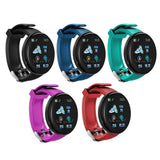 D18S Smart Bracelet BT4.0 Color Screen Sports Pedometer Round Blood Pressure Heart Rate Monitor Waterproof SmartWatch HOT SALE