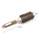 25/32/45/53mm Nylon & Bristle Hair Round Brush Ceramic Aluminium Hair Comb Professional Hairdressing Brush Barber Styling Comb