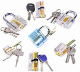 Locksmith Training Lock Set 7pcs Transparent Lock for LockPick Practice for Beginner