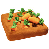 Pet Dog Chew Toy Vegetable Garden Carrot Plush Toy Pull The Carrot Parent-child Interaction Ability Early Educational Plush Toys