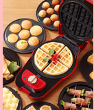 220V Non-stick Electric DIY Breakfast Machine Multifunctional Household Donut Waffle Cake Maker With 9 Plates EU/UK/AU Plug