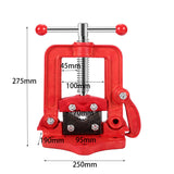 Bench Pipe Vice Yoke Hinged Clamp on Type Threader Pipe Plumbing Vise Hand Tools