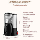 Coffee Tea Maker Stylish Home Portable Fully Automatic Mini American Coffee Machine Black and Pink EU Plug 220V Expresso Machine