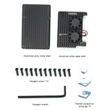 Original Raspberry Pi 4 Model B Kit + Aluminum Case + Heat Sink + 3A Switch Power +  HDMI-compatible Option 64 32GB Card |Reader