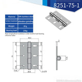 Door Connector Accessories Durable Furniture Home 4/6 Mounting Holes Stainless Steel Hinges Window Cabinet Jewelry Box