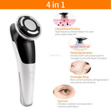 EMS Facial Massager LED light therapy Sonic Vibration Wrinkle Removal Skin Tightening Hot Cool Treatment Skin Care Beauty Device