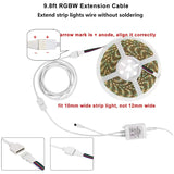 5PIN LED Strip Connector Kit - 10mm 5050 RGBW LED Connector Kit Include 9.8FT Extension Cable, Strip to Strip Jumper