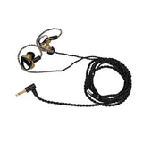 3.5mm Wired Headphone Ergonomic Design In Ear Monitor Earbuds Earphone with MMCX Connection Cable for Singers Drummer Musician