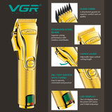 Professional LED  For Men Rechargable Adjustable Hair Clipper  Hair Trimmer Finishing Electric Haircut With 2500mAh Battery