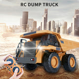 RC Excavator 1/20 2.4GHz 11CH RC Construction Truck Engineering Vehicles Educational Toys for Kids with Light Music