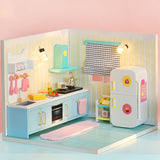 CUTEBEE Doll House DIY Miniature Dollhouse Model Wooden Toy Furnitures Casa De Boneca Dolls Houses Toys Birthday Gift H012