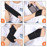 New Magnetic Therapy Treatment Self-Heating Wrist Support Brace Wrap Heated Hand Warmer Compression Pain Relief Wristband Belt