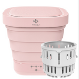 110V 220V Electric Mini Household Washing Machine Foldable Barrel Type Portable Washer With Dehydration Function For Travel Trip