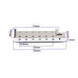 6-Hole Vintage 83mm Tremolo Bridge Plate for Fender Stratocaster Strat Electric Guitar System Parts,Chrome
