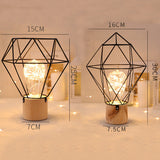 Nordic Art Iron Hollow Table Lamp LED Copper Wire Lamp Night Light Living Room Bedroom Bedside Reading Light For Wedding Party