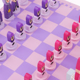 Wooden International Chess Game Chessman Checker Chess Pieces Gift Pink Chess Games