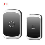 Home Security Waterproof Wireless Doorbell 100-240V 60 Rings 5 Volume Chime 300M Remote Led Light EU US UK Plug Door Bell