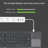 Mini folding keyboard Touchpad Bluetooth-compatible 3.0 Foldable Wireless Keypad for Windows,Android,ios Tablet ipad Phone