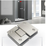 304/201 Stainless Steel Bathroom Clip Shower Room Glass Door Hinge 180 Degree Frameless Clamp Flat Fixtures Hardware ACCESSORI