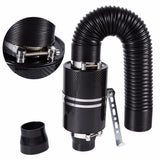 Universal Car 3 inch Carbon Fibre Cold Air Filter Feed Enclosed Intake Induction Pipe Hose Kit Universal 1 Set