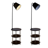 Nordic solid wood modern 220V360 degree rotating leisure small table floor lamp LED coffee table living room bedroom villa lamp