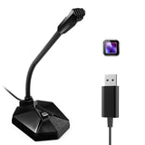 USB Omnidirectional Microphone Plug-N-Play Condenser Microphones For Computer PC For Gaming Live Streaming 100Hz-10KHz
