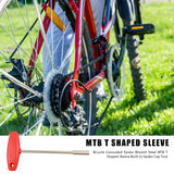 Bicycle Concealed Spoke Wrench Steel MTB Mountain Road Bike T Shaped Sleeve Built-in Spoke Cap Tool 3.2/4.7/5.5mm