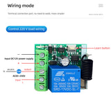 RF Transmitter 433 Mhz Universal Wireless Remote Control Switch 433mhz DC 12V 1CH Relay Receiver Module For Smart Home LED Light