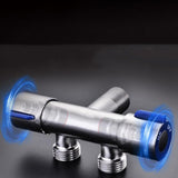 1Pc Bathroom Faucet Double Handle Dual Control Nozzle Single Cold Spray Gun Faucet Stainless Steel Toilet Faucet